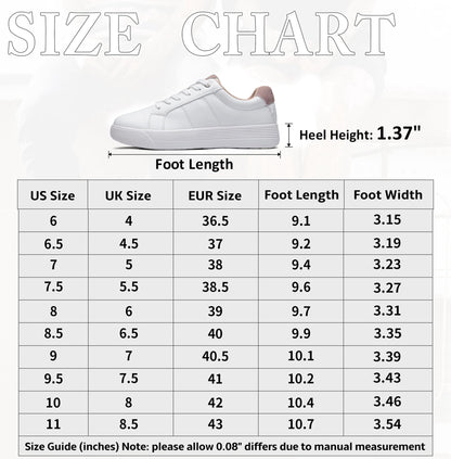 White Sneakers 8013 Casual Fashion Low Top Comfortable Classic Shoes for Women Size 8(CJY8013 White Pink 08)